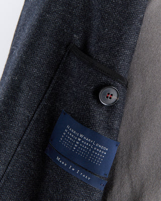 Harris Wharf London Luxury Vitale Barberis Pindot Stretch Knit Sweater Jacket Anthracite 2672 8