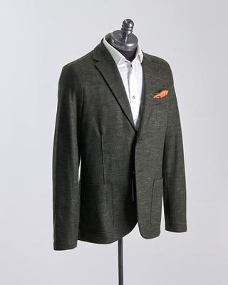 Luxury Vitale Barberis Pindot Stretch Knit Sweater Jacket