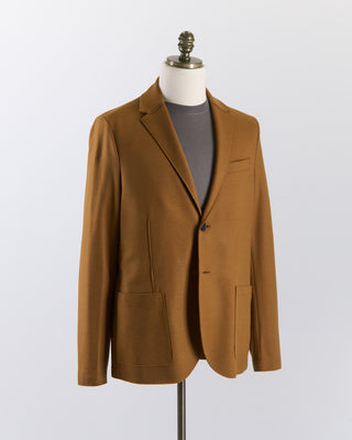 Harris Wharf London Superfine Merino Stretch Knit Sweater Blazer Toffee 2672