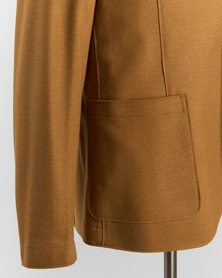 Harris Wharf London Superfine Merino Stretch Knit Sweater Blazer Toffee 2672 3