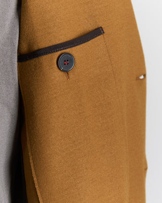 Harris Wharf London Superfine Merino Stretch Knit Sweater Blazer Toffee 2672 7