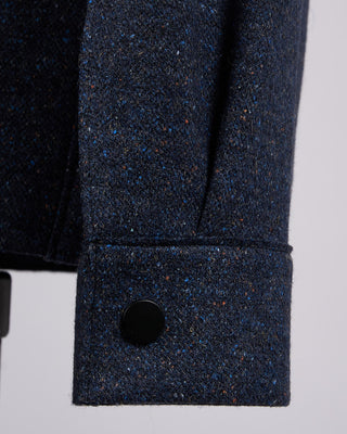 Harris Wharf London Wool Donegal Coach Jacket Blue 1 2284