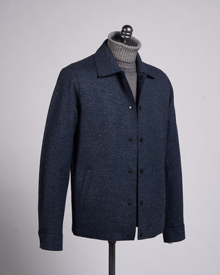 Harris Wharf London Wool Donegal Coach Jacket Blue 4 2282