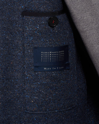 Harris Wharf London Wool Donegal Coach Jacket Blue 7 2289