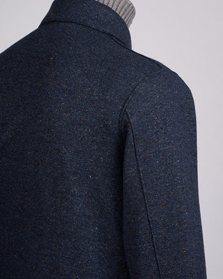 Harris Wharf London Wool Donegal Coach Jacket Blue 8 2288