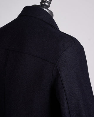 Harris Wharf London Pressed Wool Top Coat Navy 8 2279