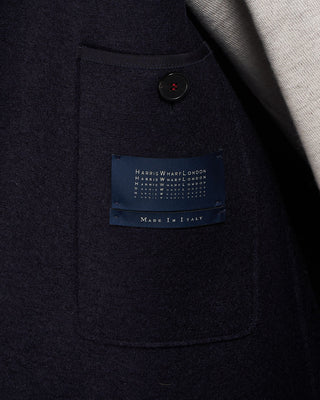 Harris Wharf London Pressed Wool Top Coat Navy 9 2281