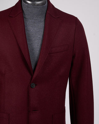 Harris Wharf London Pressed Wool Light Sweater Blazer Burgundy 2237