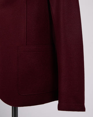 Harris Wharf London Pressed Wool Light Sweater Blazer Burgundy 5 2235