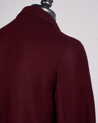Harris Wharf London Pressed Wool Light Sweater Blazer Burgundy 9 2238