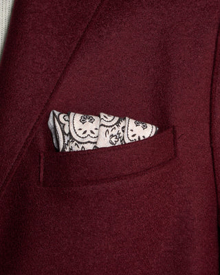 Harris Wharf London Pressed Wool Light Sweater Blazer Burgundy 6 6489