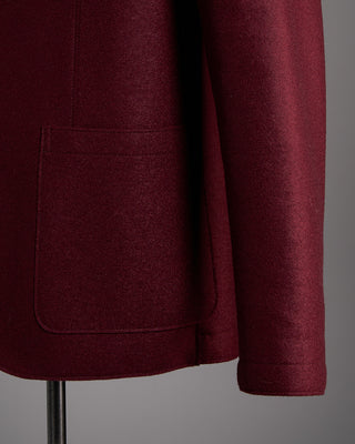 Harris Wharf London Pressed Wool Light Sweater Blazer Burgundy 7 6492