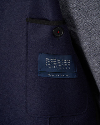Harris Wharf London Pressed Wool Light Sweater Blazer Navy 4 2233