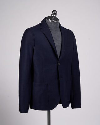 Harris Wharf London Pressed Wool Light Sweater Blazer Navy 9 2227