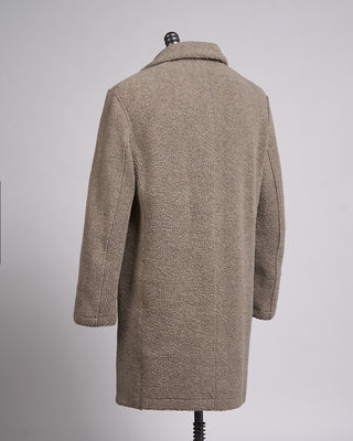 Harris Wharf London Boucle Mac Top Coat Taupe 9 2414