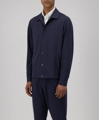 Harris Wharf London Coolmax Seersucker Coach Jacket Navy 2