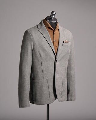 Harris Wharf London Loro Piana Fabric Honeycomb Blazer Grey 5 9964