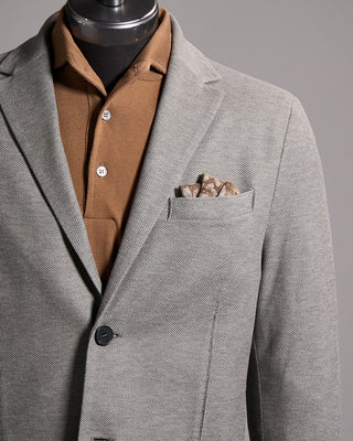 Harris Wharf London Loro Piana Fabric Honeycomb Blazer Grey 6 9965