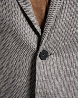 Harris Wharf London Loro Piana Fabric Honeycomb Blazer Grey 7 9966