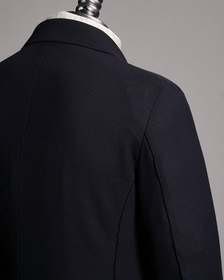 Harris Wharf London Loro Piana Fabric Double Breasted Honeycomb Blazer Navy 9 9955