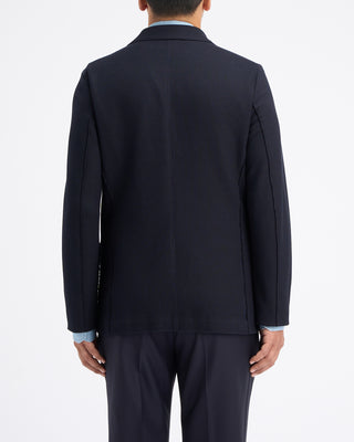 Harris Wharf London Loro Piana Fabric Honeycomb Blazer Navy 4 11194