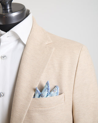 Harris Wharf London Loro Piana Fabric Honeycomb Blazer Cream 1486