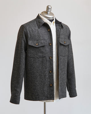 Portuguese Flannel Grey Woolen Field Jacket Grey  7