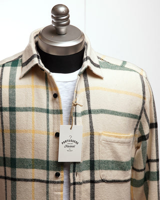 Portuguese Flannel Displacement 3 Thick Flannel Shirt Cream  3