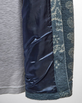 Portuguese Flannel Abstract Paisley Fleece Overshirt Light Blue  4