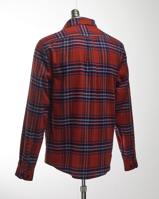 Portuguese Flannel Pau Check Flannel Shirt Red  6