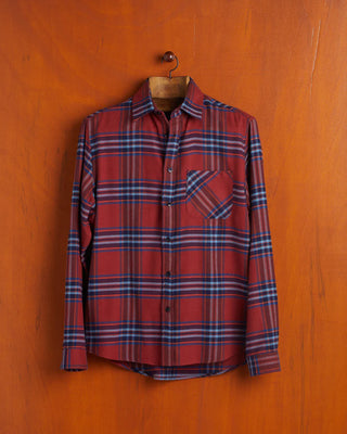 Portuguese Flannel Pau Check Flannel Shirt Red 0