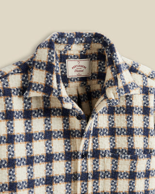 Portuguese Flannel Wool Burgo Overshirt Cream 3