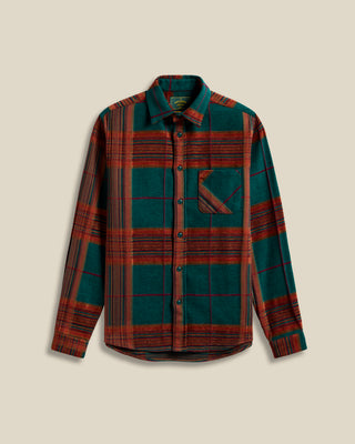 Portuguese Flannel Cotton Genesis Overshirt Teal fw24