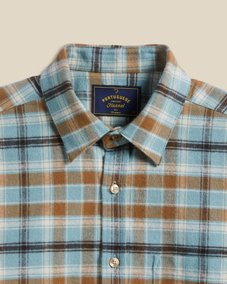 Portuguese Flannel Cotton Cuoma Flannel Shirt Light Blue fw24 2