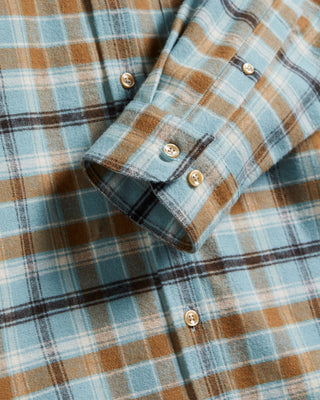 Portuguese Flannel Cotton Cuoma Flannel Shirt Light Blue fw24 3