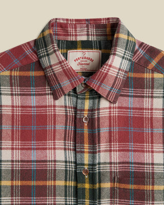 Portuguese Flannel Alpi Lofty Twill Flannel Cotton Shirt Red 2