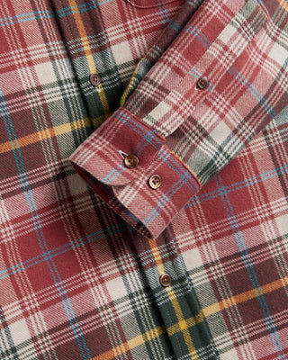 Portuguese Flannel Alpi Lofty Twill Flannel Cotton Shirt Red 4