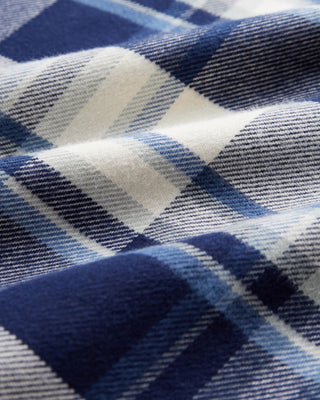 Portuguese Flannel Beck Lofty Flannel Twill Check Shirt Blue 5
