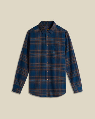 Portuguese Flannel Bossa Check Flannel Shirt Teal 1