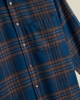 Portuguese Flannel Bossa Check Flannel Shirt Teal 4