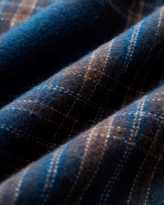 Portuguese Flannel Bossa Check Flannel Shirt Teal 5