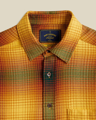 Portuguese Flannel Harvest Check Flannel Shirt Yellow 2
