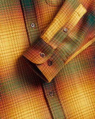 Portuguese Flannel Harvest Check Flannel Shirt Yellow 4
