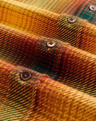 Portuguese Flannel Harvest Check Flannel Shirt Yellow 5