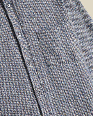 Portuguese Flannel Magson Static Lines Lofty Flannel Shirt Navy 3