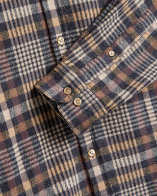 Portuguese Flannel Manta Lofty Flannel Shirt Grey  Tan 3
