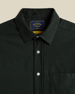 Portuguese Flannel Forest Green Teca 2.0 Cotton Flannel Shirt Green 2