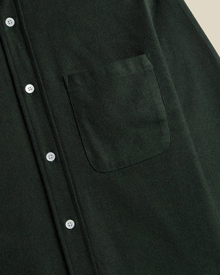 Portuguese Flannel Forest Green Teca 2.0 Cotton Flannel Shirt Green 3