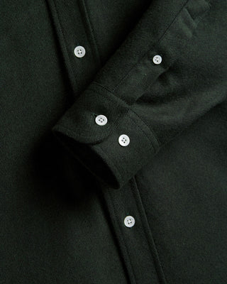 Portuguese Flannel Forest Green Teca 2.0 Cotton Flannel Shirt Green 4