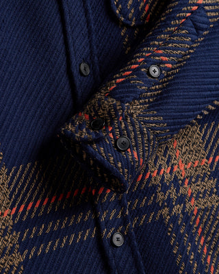 Portuguese Flannel Oversized Plaid Upper Overshirt Navy 4